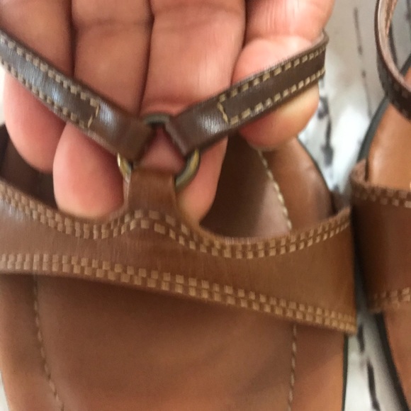 Pesaro Brown Leather Slip-On Sandals 2 - Picture 10 of 16